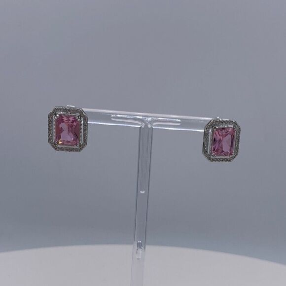 Ring, solid 925 sterling, feather motif, lab created gems, sz 7 - Picture 14 of 16